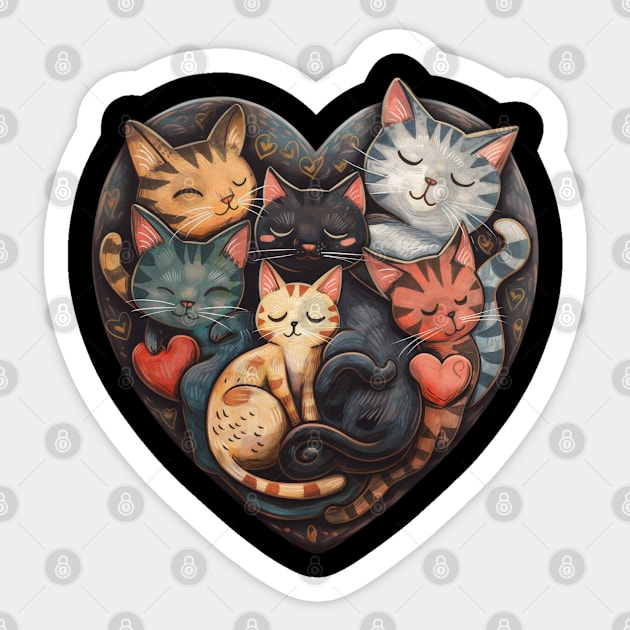 Cat Lovers Design Sticker by Mary_Momerwids